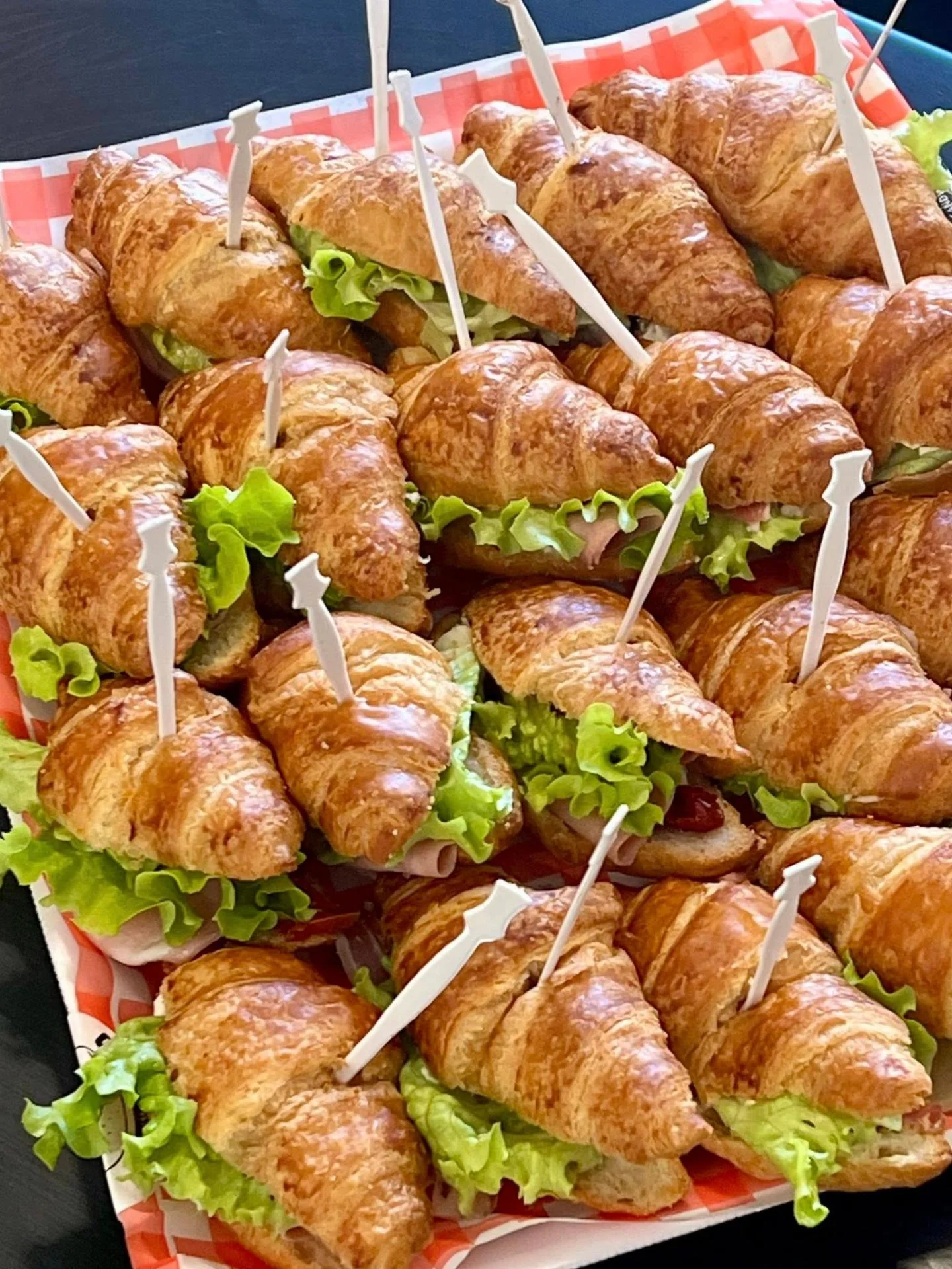 Mini croissant sandwiches