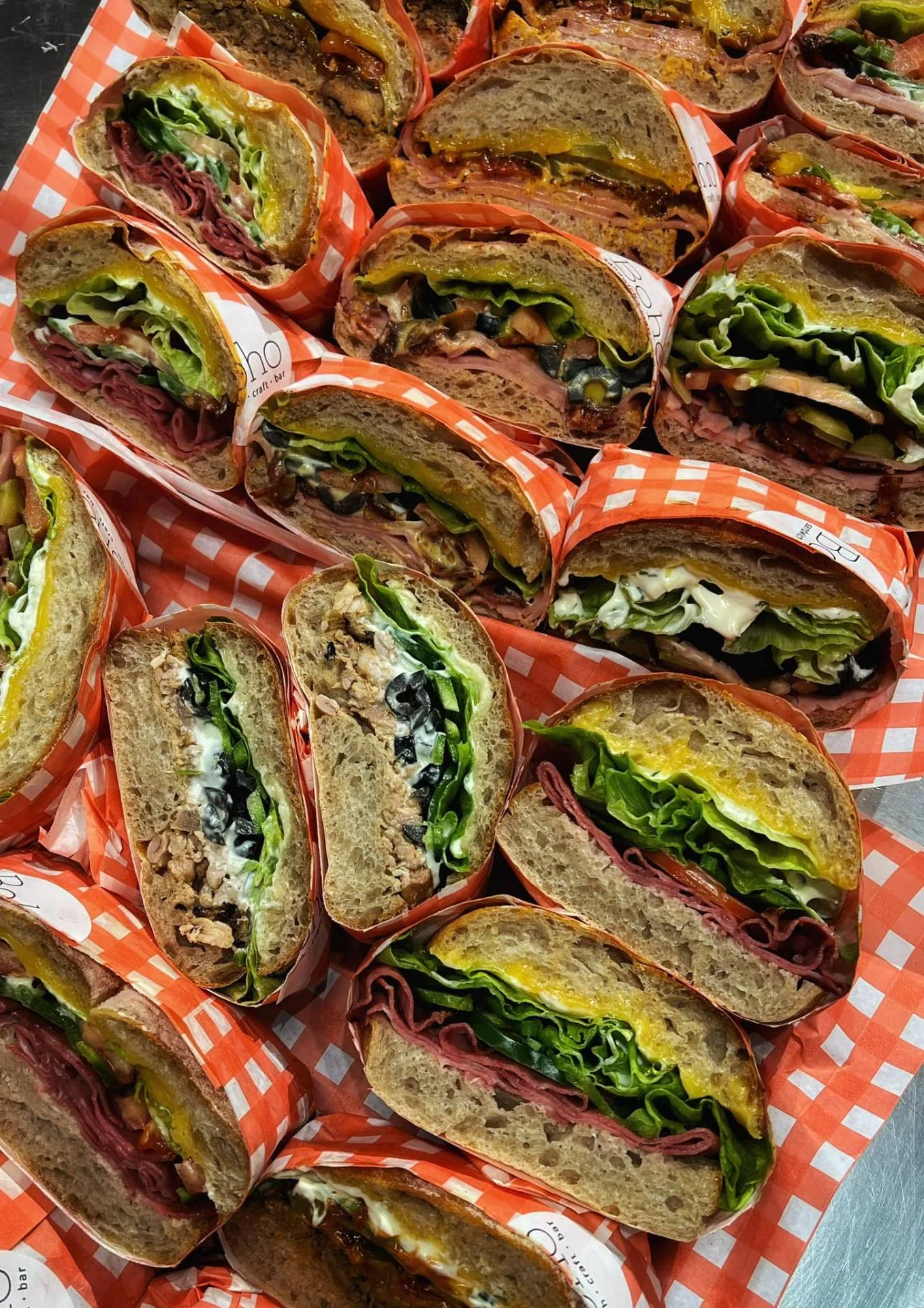 Mini gourmet sandwiches