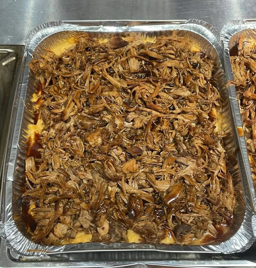 Pulled pork catering platter