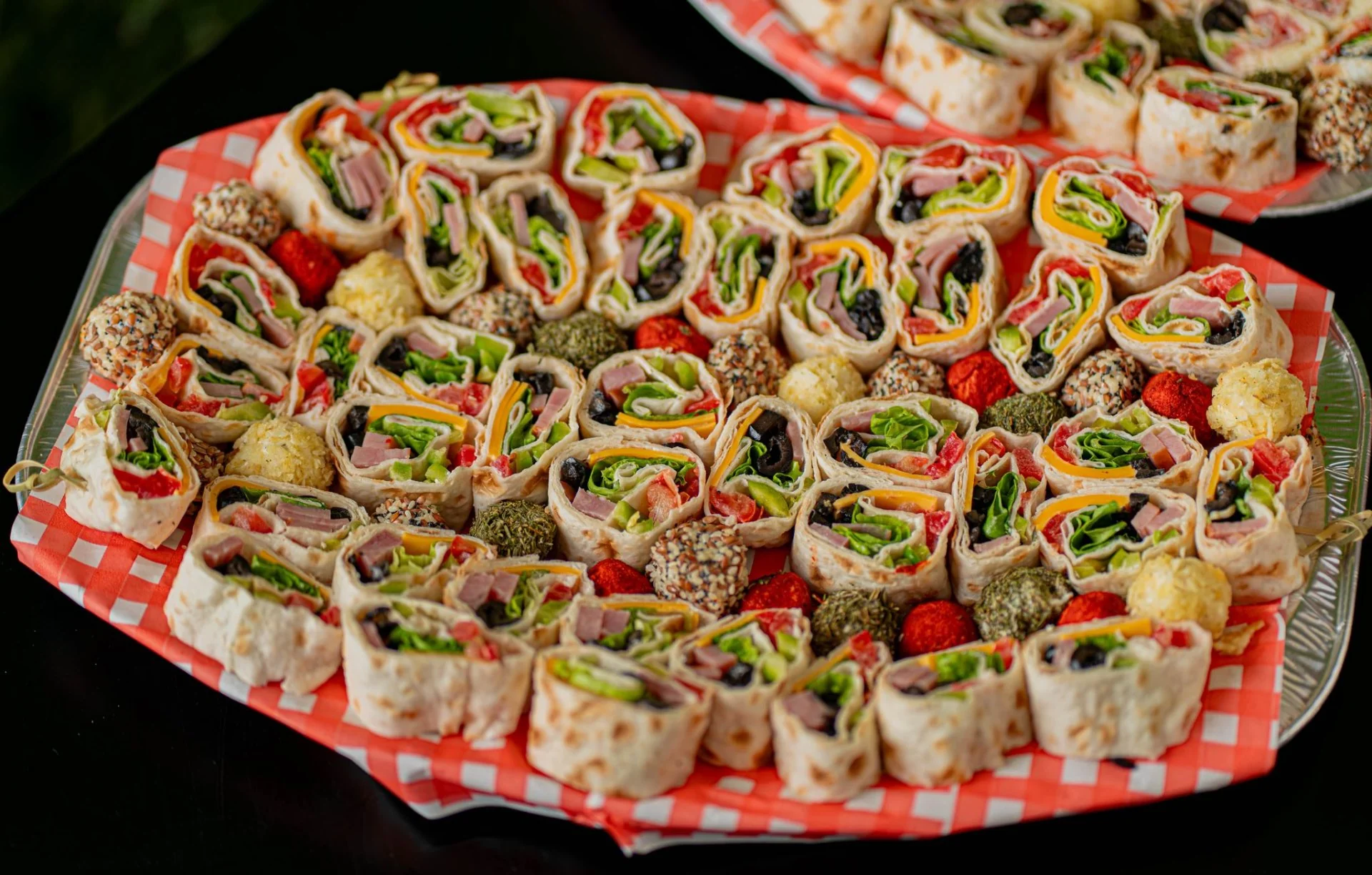 Tortilla pinwheels platter